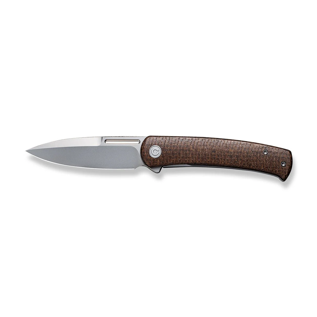 CIVIVI Cetos Flipper Knife Micarta With Stainless Steel Handle (3.48" 14C28N Blade) C21025B-1 - Image 4