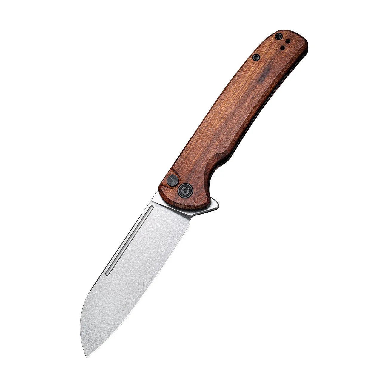CIVIVI Chevalier Flipper & Button Lock Knife Wood Handle (3.46" 14C28N Blade) C20022-3 - Image 3