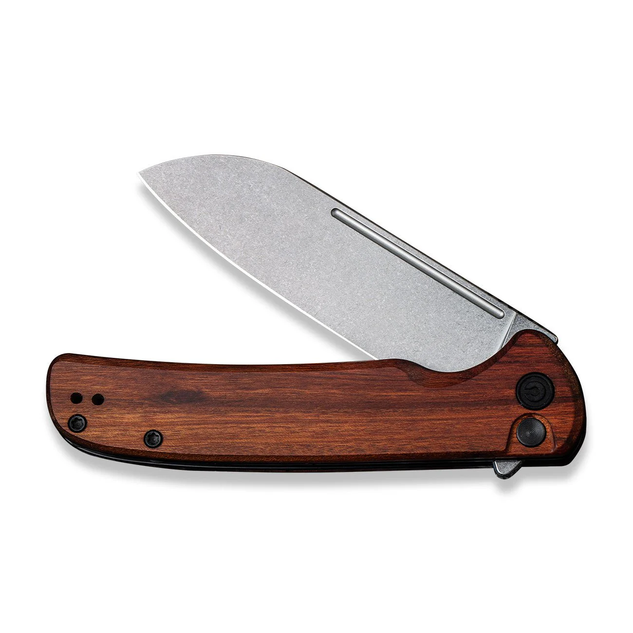 CIVIVI Chevalier Flipper & Button Lock Knife Wood Handle (3.46" 14C28N Blade) C20022-3 - Image 4