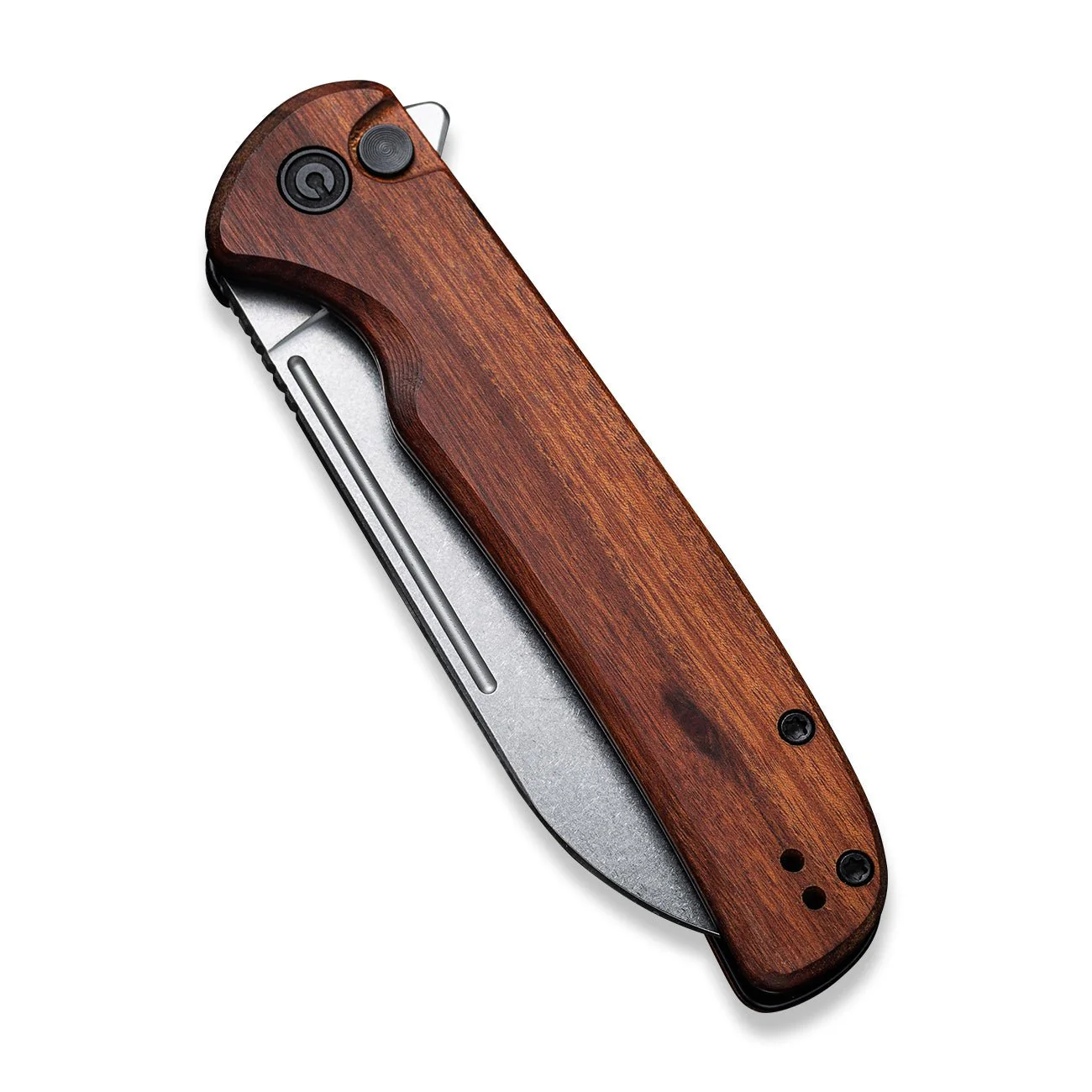 CIVIVI Chevalier Flipper & Button Lock Knife Wood Handle (3.46" 14C28N Blade) C20022-3 - Image 5