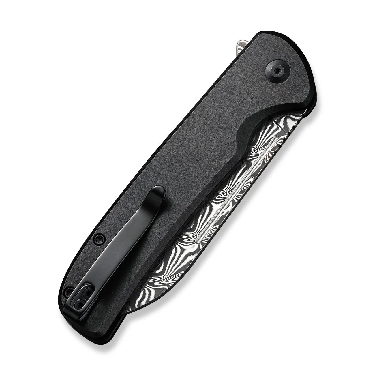 CIVIVI Chevalier II Flipper & Button Lock Knife Aluminum Handle (3.47" Damascus Blade) C20022B-DS1 - Image 12