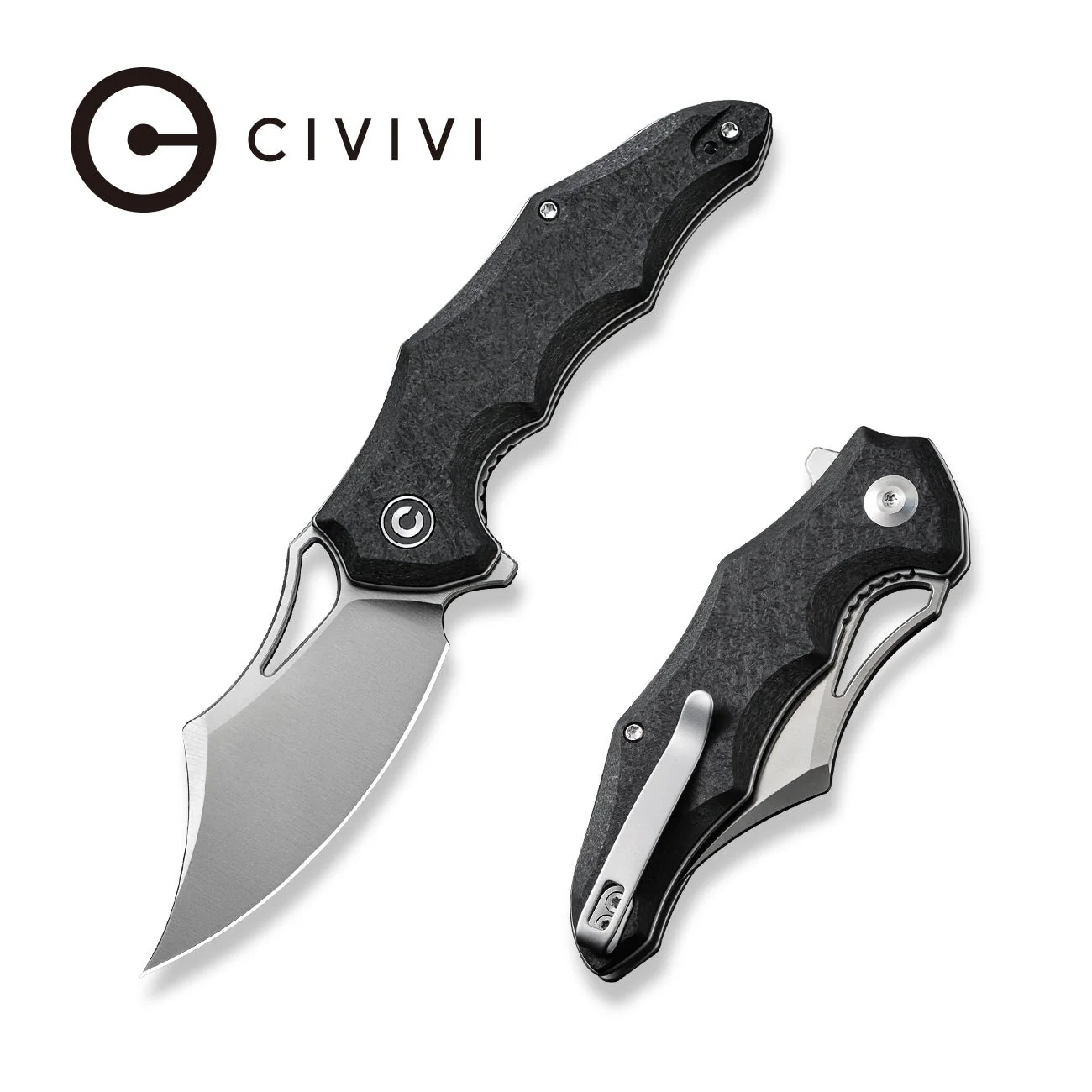 CIVIVI Chiro Flipper & Thumb Hole Knife G10 Handle (3.1" 14C28N Blade) C23046-3