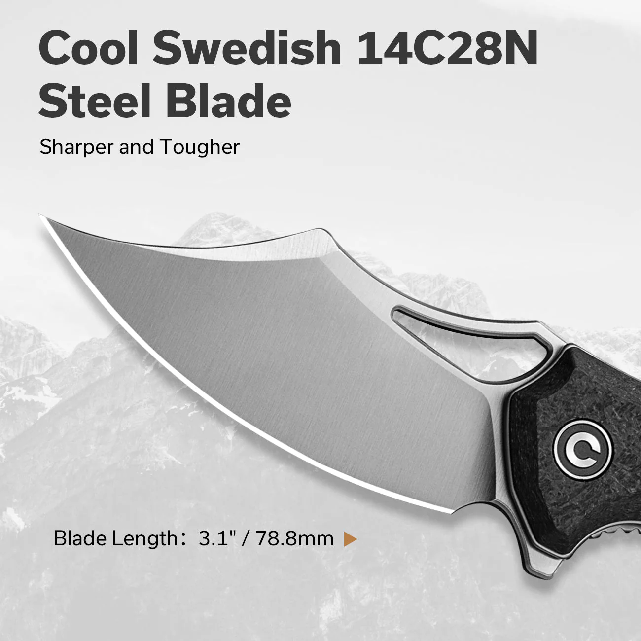 CIVIVI Chiro Flipper & Thumb Hole Knife G10 Handle (3.1" 14C28N Blade) C23046-3 - Image 2