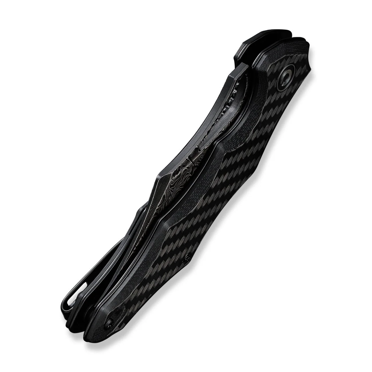 CIVIVI Chiro Flipper & Thumb Hole Knife Carbon Fiber & G10 Handle (3.1" Damascus Blade) C23046-DS1 - Image 13