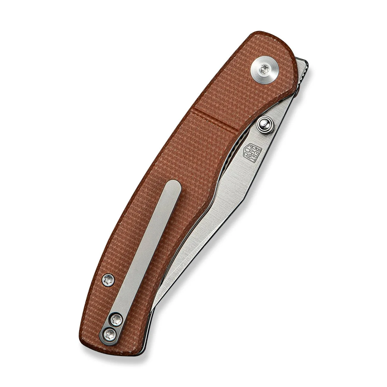 CIVIVI Clingman Front Flipper & Thumb Stud Knife Micarta Handle (2.99" Nitro-V Blade) C23065-3 - Image 13