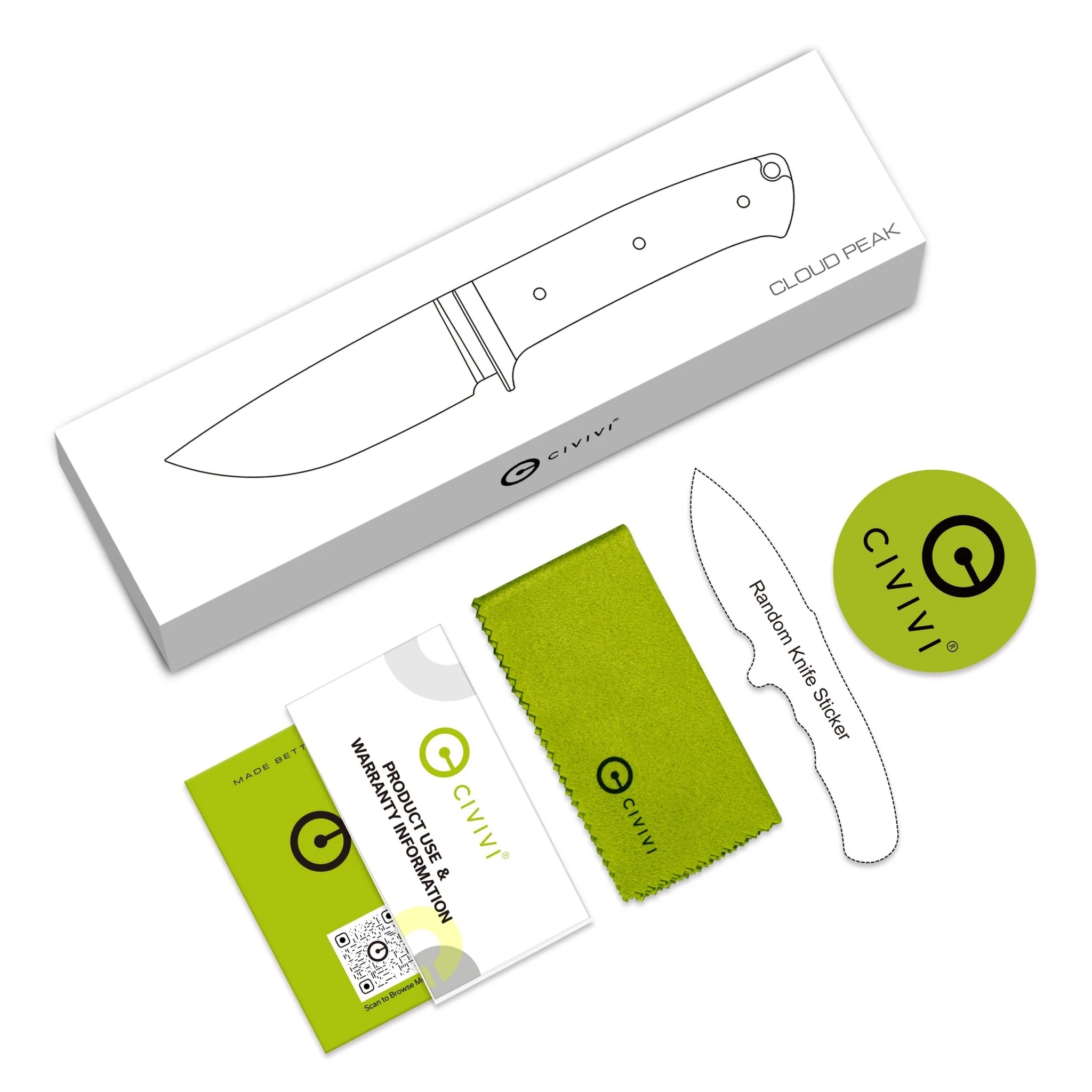 CIVIVI Cloud Peak Fixed Blade Knife Wood Handle (4.6" Nitro-V Blade) C23044-3 - Image 14