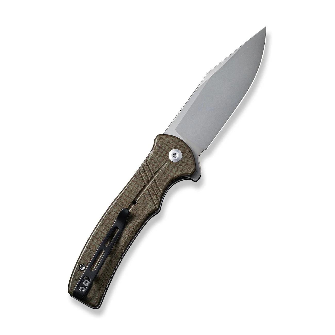 CIVIVI Cogent Flipper & Button Lock Knife Micarta Handle (3.47" 14C28N Blade) C20038D-5 - Image 2
