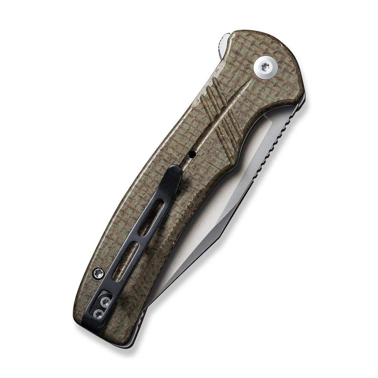 CIVIVI Cogent Flipper & Button Lock Knife Micarta Handle (3.47" 14C28N Blade) C20038D-5 - Image 7