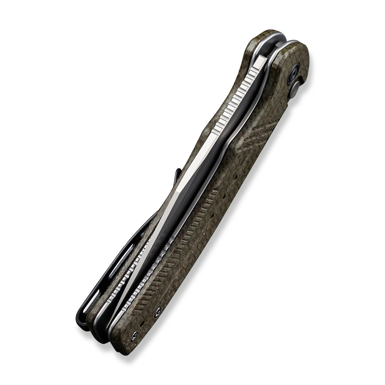 CIVIVI Cogent Flipper & Button Lock Knife Micarta Handle (3.47" 14C28N Blade) C20038D-5 - Image 8