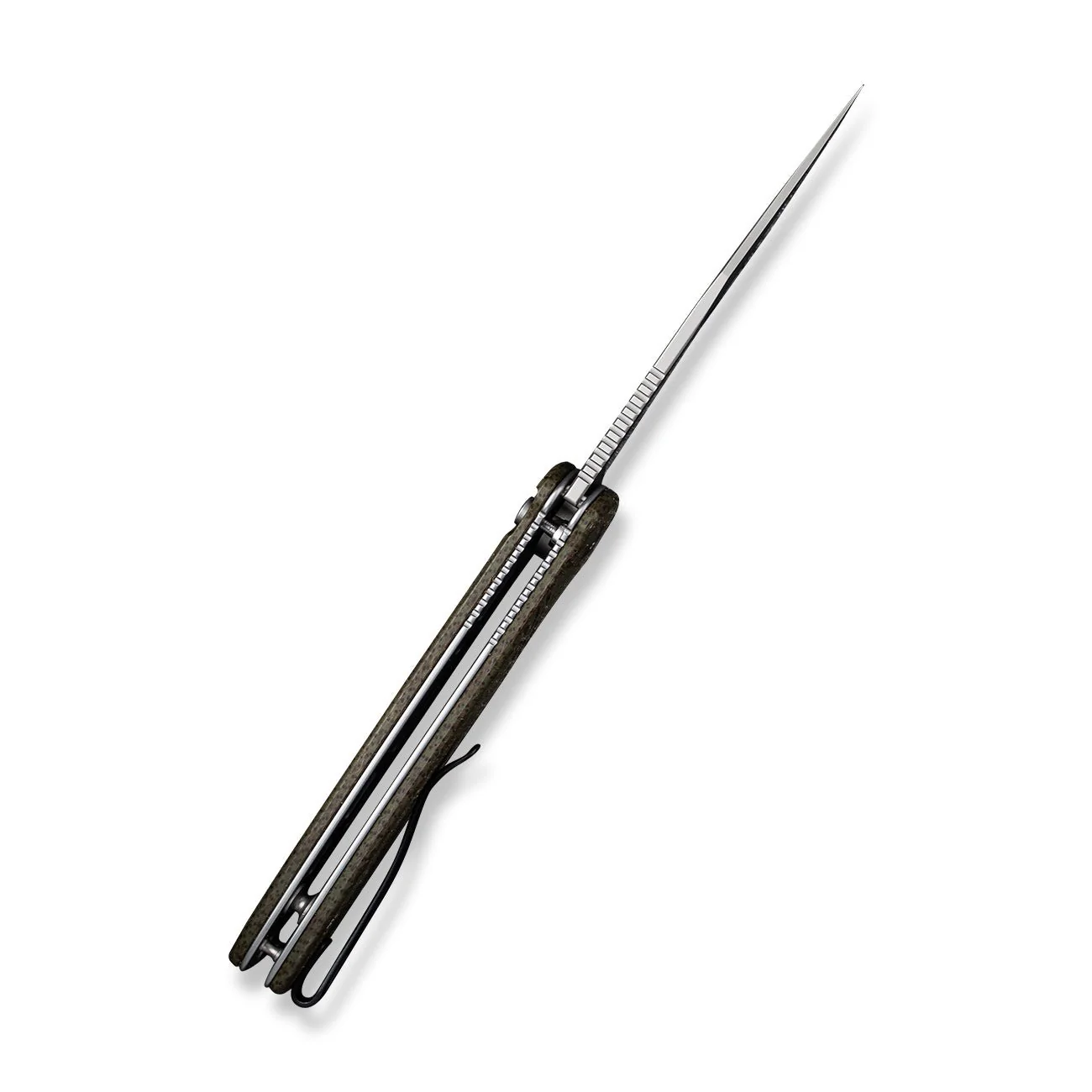 CIVIVI Cogent Flipper & Button Lock Knife Micarta Handle (3.47" 14C28N Blade) C20038D-5 - Image 9