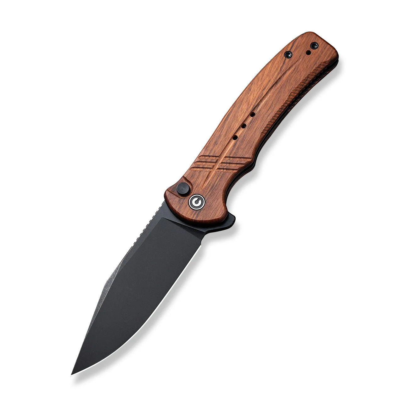 CIVIVI Cogent Flipper & Button Lock Knife Wood Handle (3.47" 14C28N Blade) C20038D-8 - Image 7