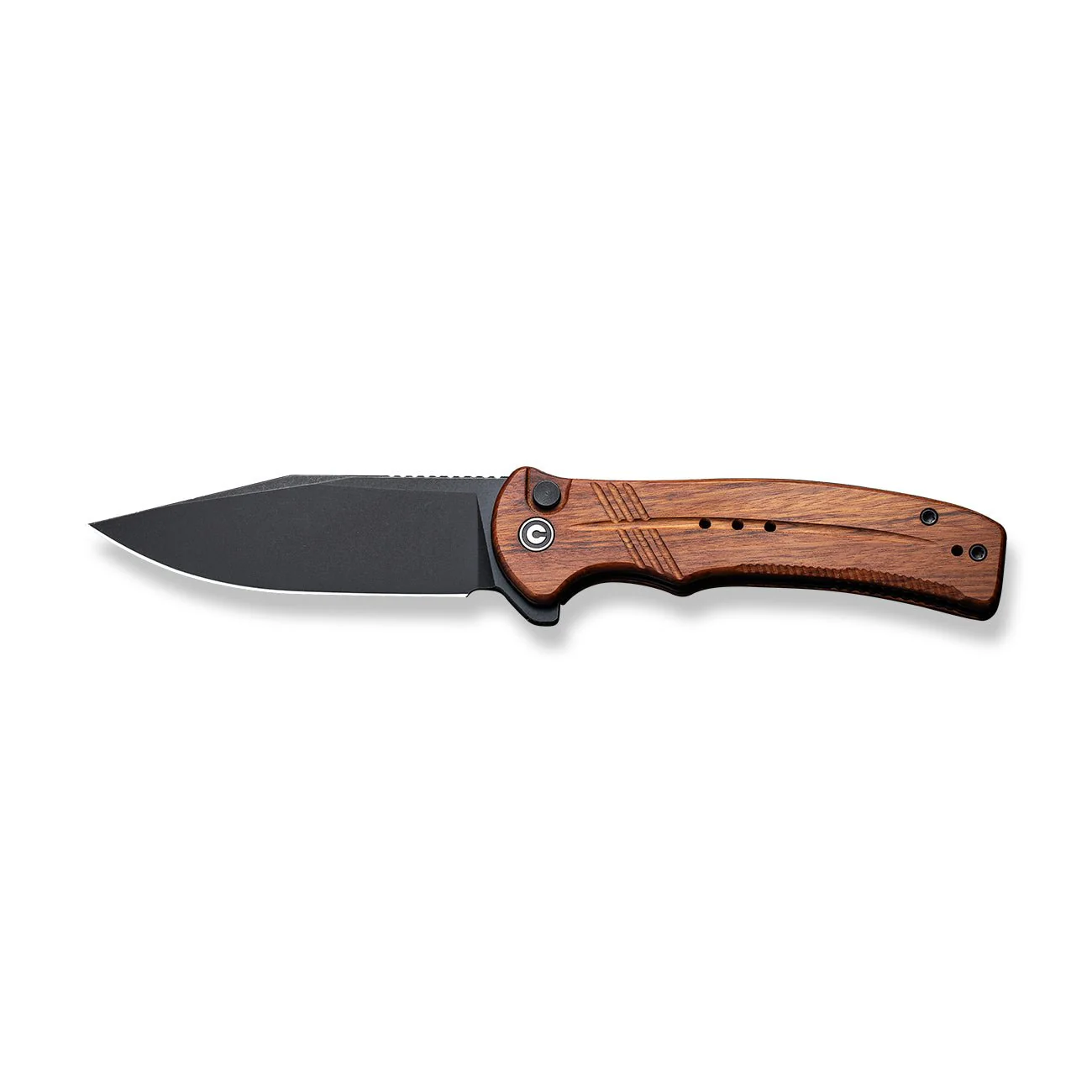 CIVIVI Cogent Flipper & Button Lock Knife Wood Handle (3.47" 14C28N Blade) C20038D-8 - Image 8