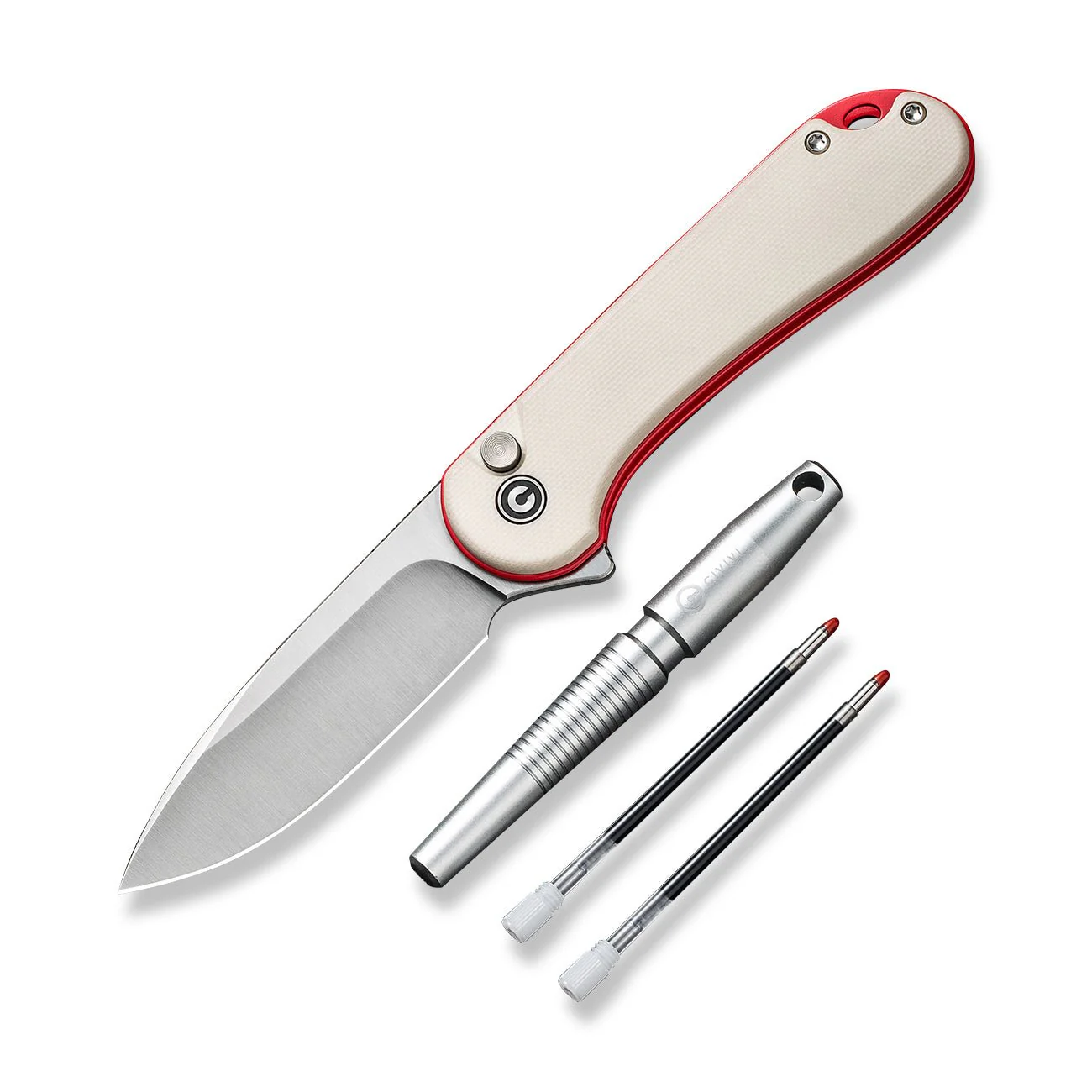 CIVIVI StellarQuill Pen & Button Lock Elementum II Flipper Knife Combo Gift Pack C23049 - Image 10