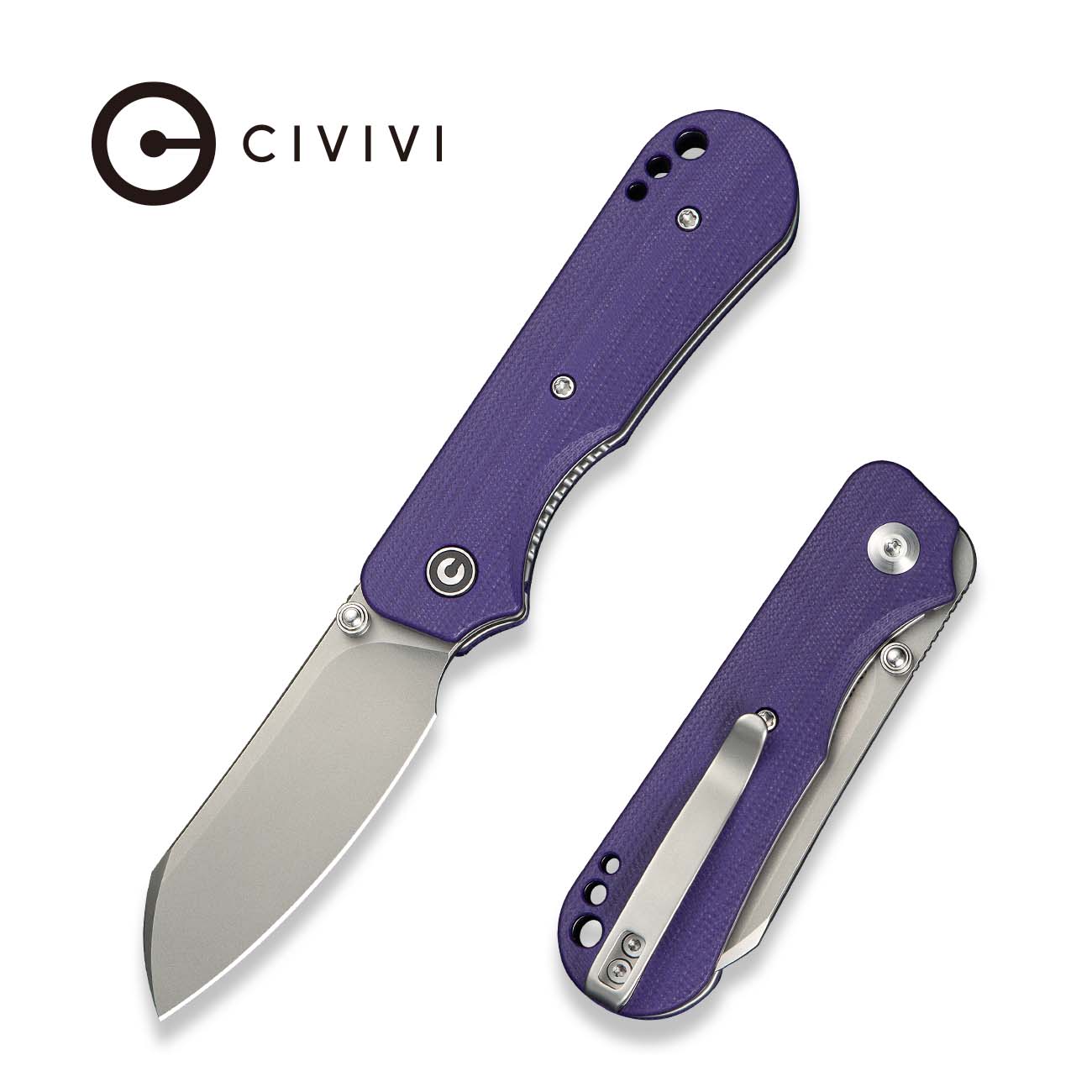 CIVIVI Crabby Thumb Stud Knife G10 Handle (2.7" 14C28N Blade) C24055-2