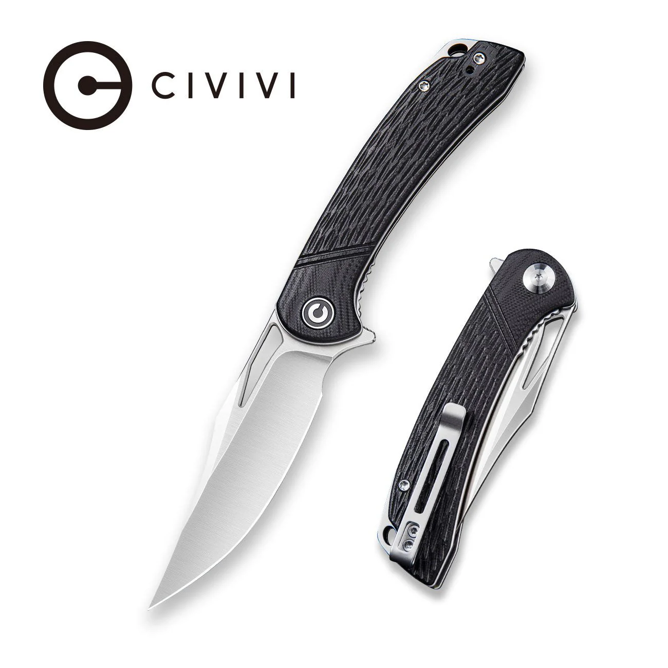 CIVIVI Dogma Flipper & Thumb Hole Knife G10 Handle (3.46" D2 Blade) C2005D