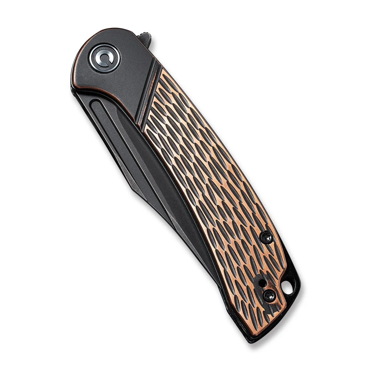 CIVIVI Dogma Flipper & Thumb Hole Knife Copper Handle (3.46" D2 Blade) C2014B - Image 4
