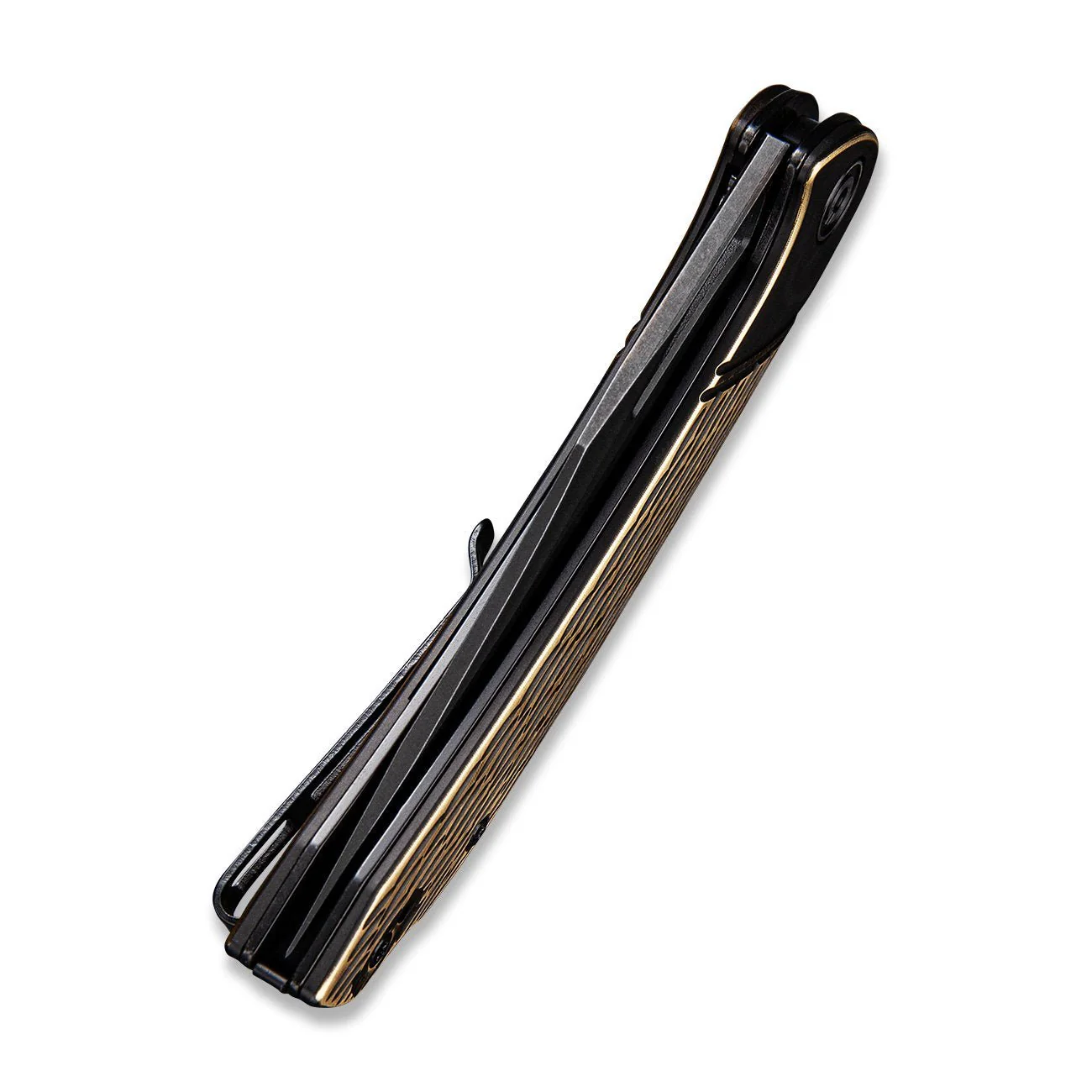 CIVIVI Dogma Flipper & Thumb Hole Knife Brass Handle (3.46" D2 Blade) C2005E - Image 8
