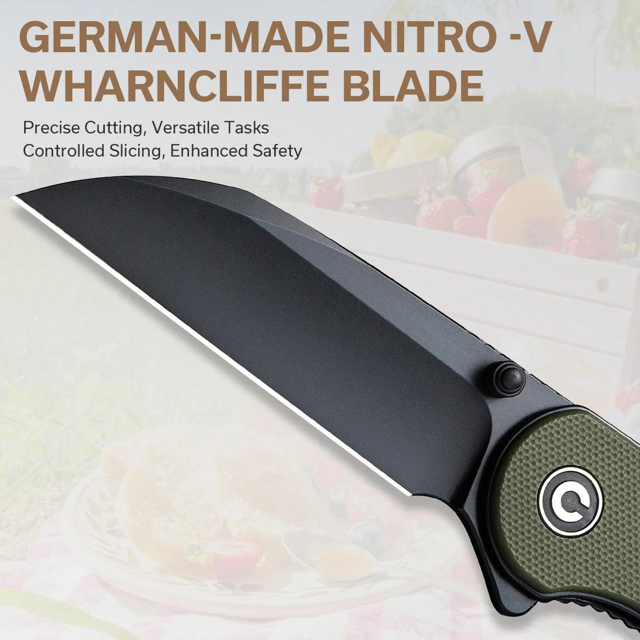 CIVIVI Elementum Flipper & Thumb Stud Knife G10 Handle (2.97" Nitro-V Blade) C18062AF-2 - Image 2