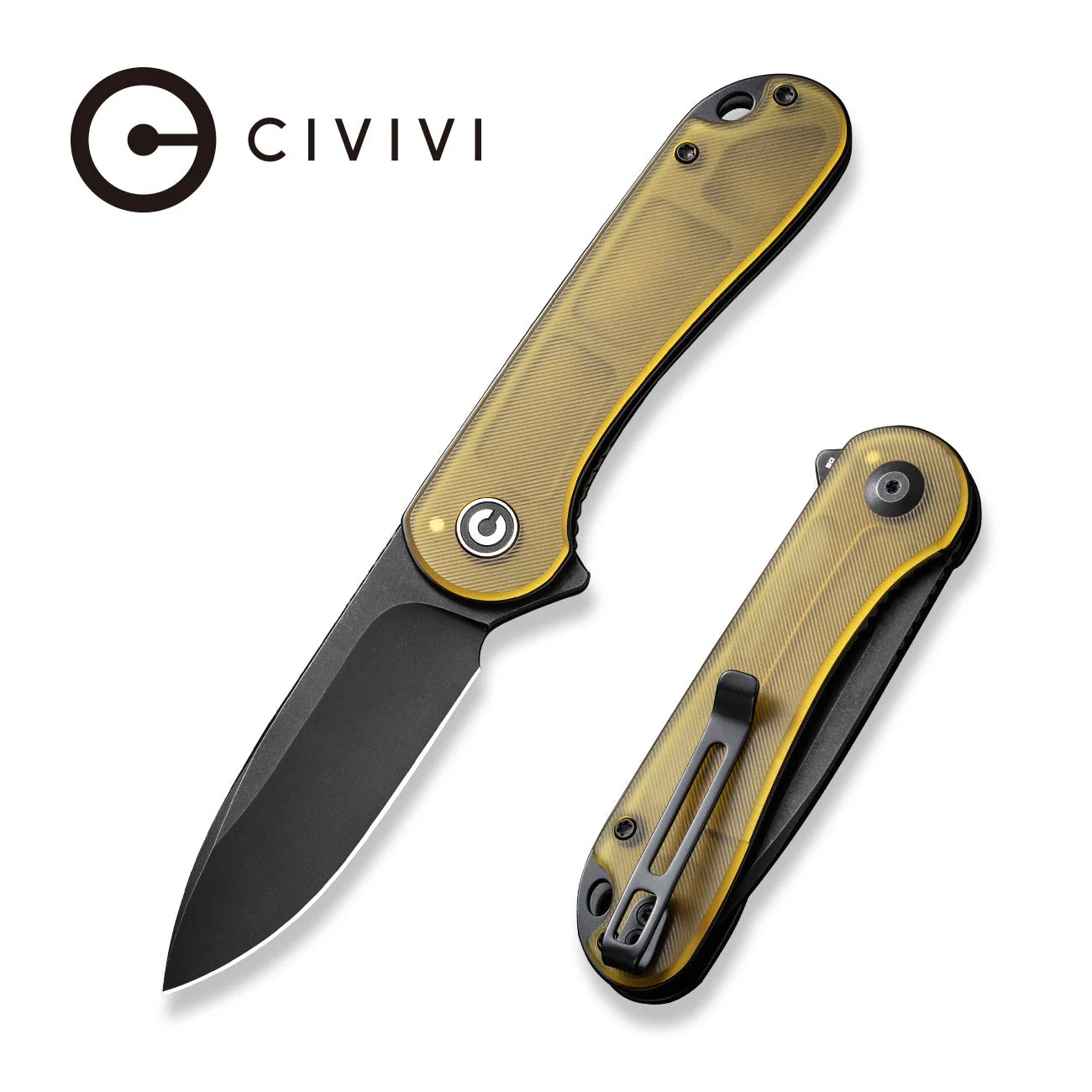 CIVIVI Elementum Flipper Knife Ultem Handle (2.96" D2 Blade) C907A-5