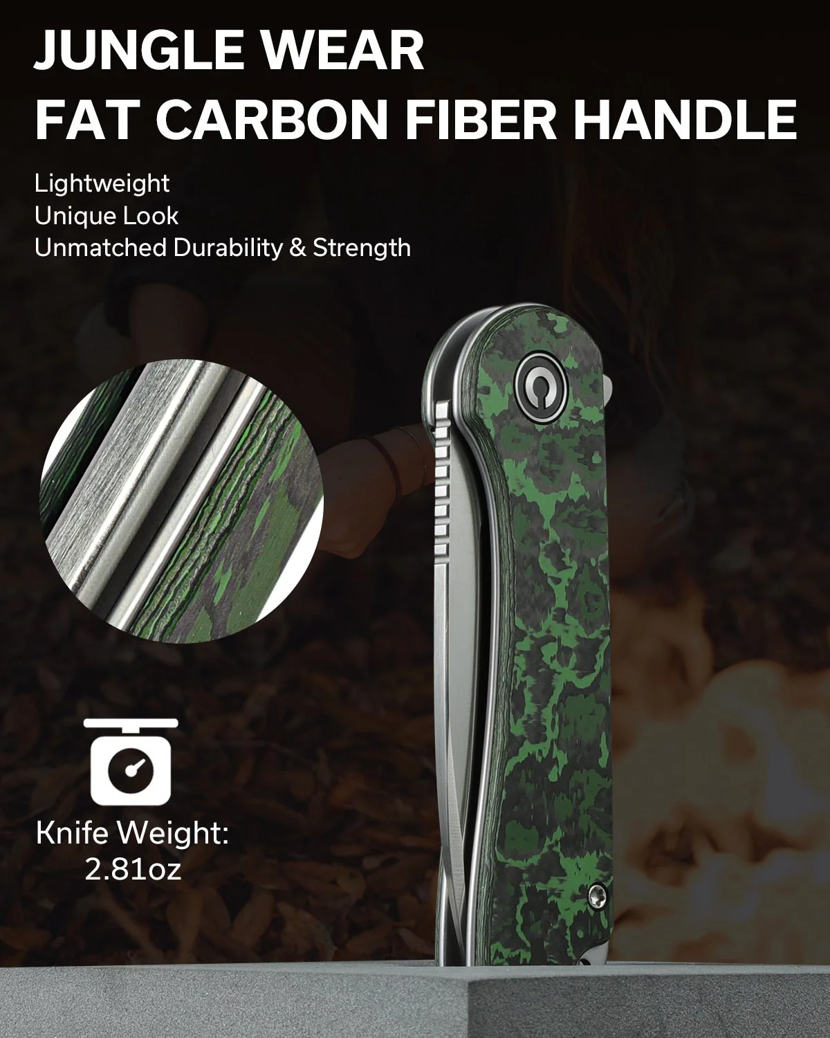 CIVIVI Elementum Flipper Knife FatCarbon Fiber Handle (2.96" CPM S35VN Blade) C907A-6 - Image 6