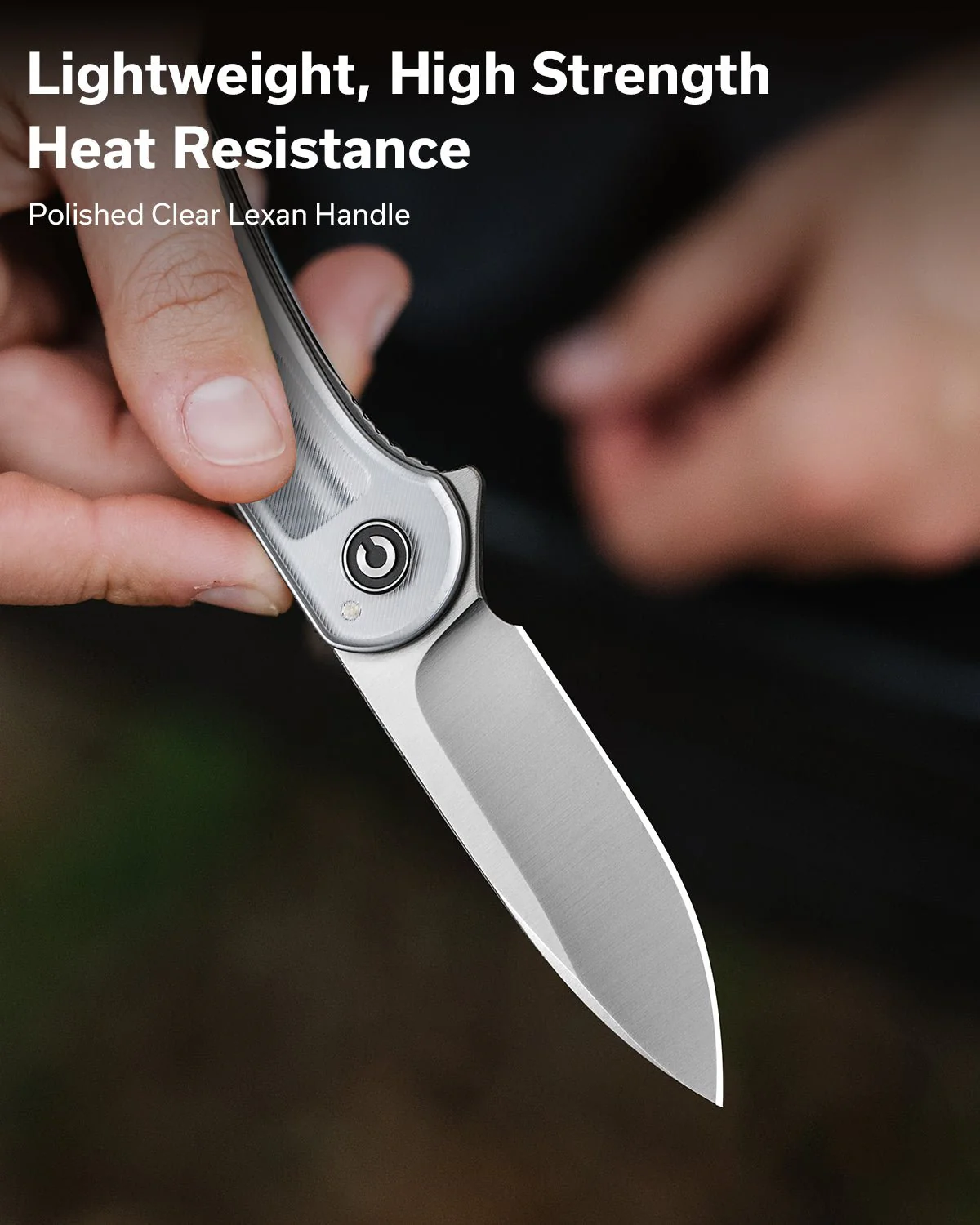 CIVIVI Elementum Flipper Knife Lexan Handle (2.96" D2 Blade) C907A-7 - Image 5