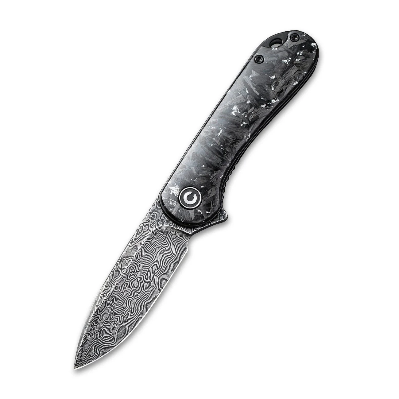 CIVIVI Elementum Flipper Knife Carbon Fiber Handle (2.96" Damascus Blade) C907C-DS2 - Image 3