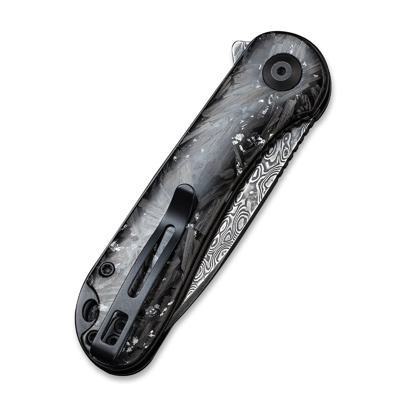 CIVIVI Elementum Flipper Knife Carbon Fiber Handle (2.96" Damascus Blade) C907C-DS2 - Image 6
