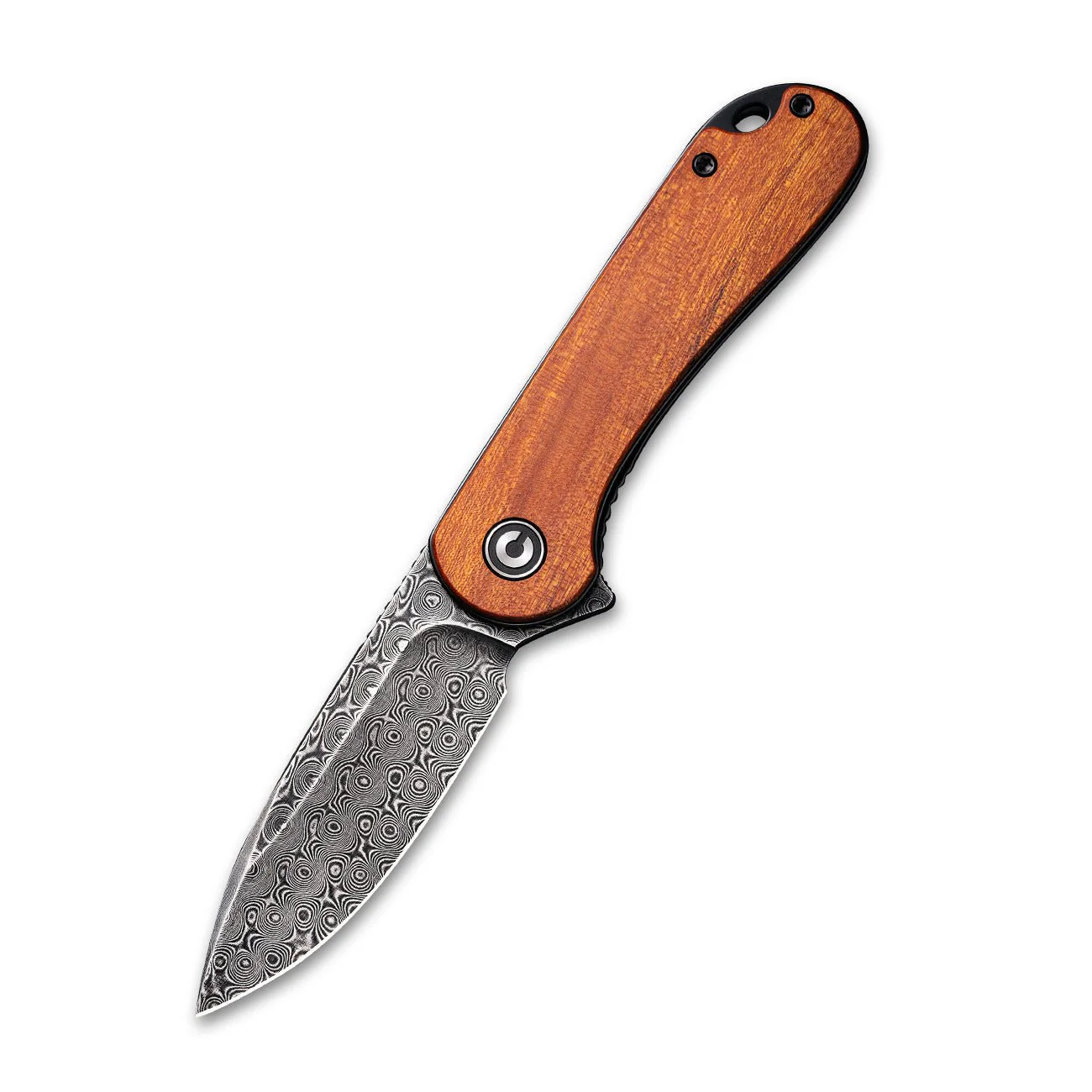 CIVIVI Elementum Flipper Knife Wood Handle (2.96" Damascus Blade) C907DS-2 - Image 3