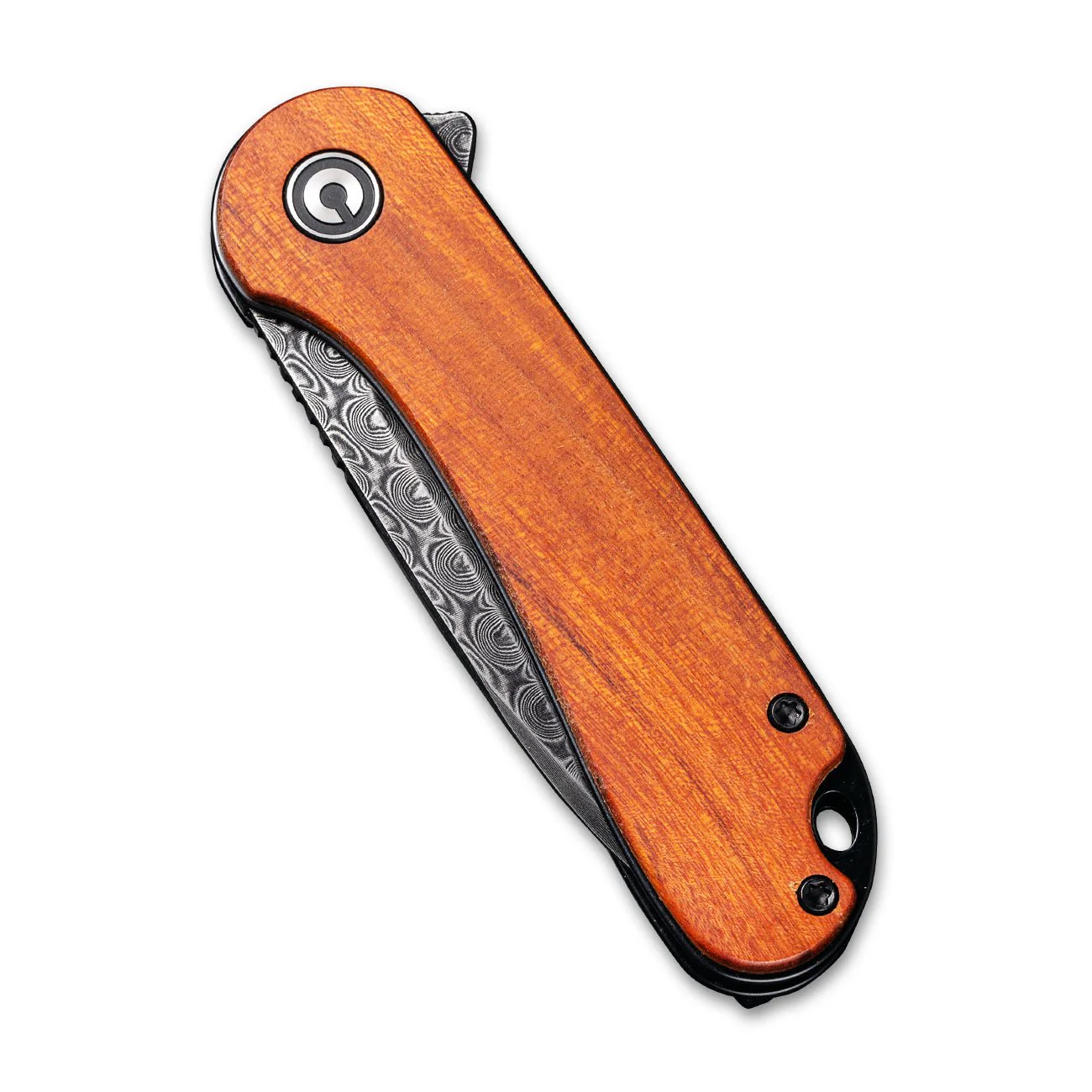 CIVIVI Elementum Flipper Knife Wood Handle (2.96" Damascus Blade) C907DS-2 - Image 5