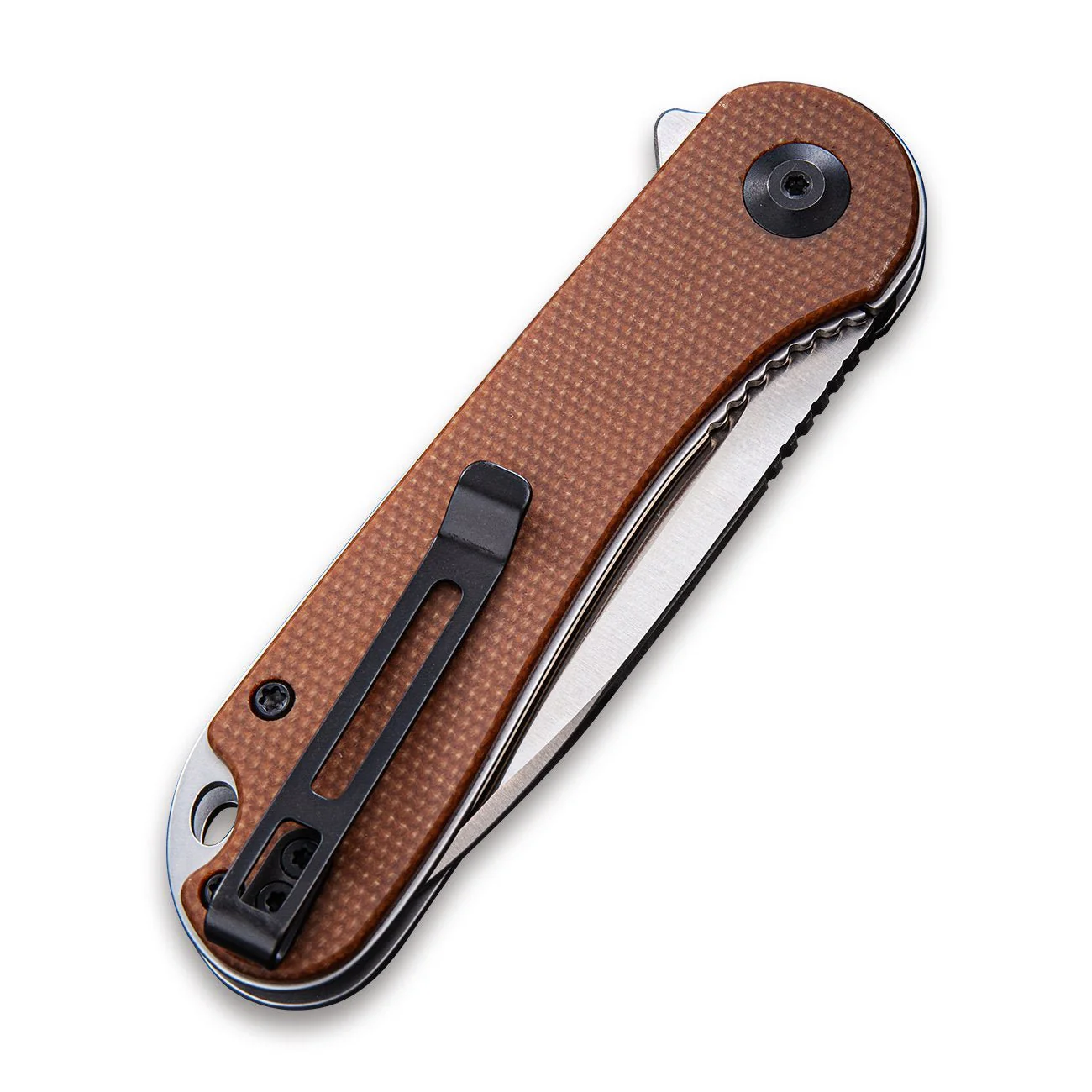 CIVIVI Elementum Flipper Knife Micarta Handle (2.96" D2 Blade) C907M - Image 6