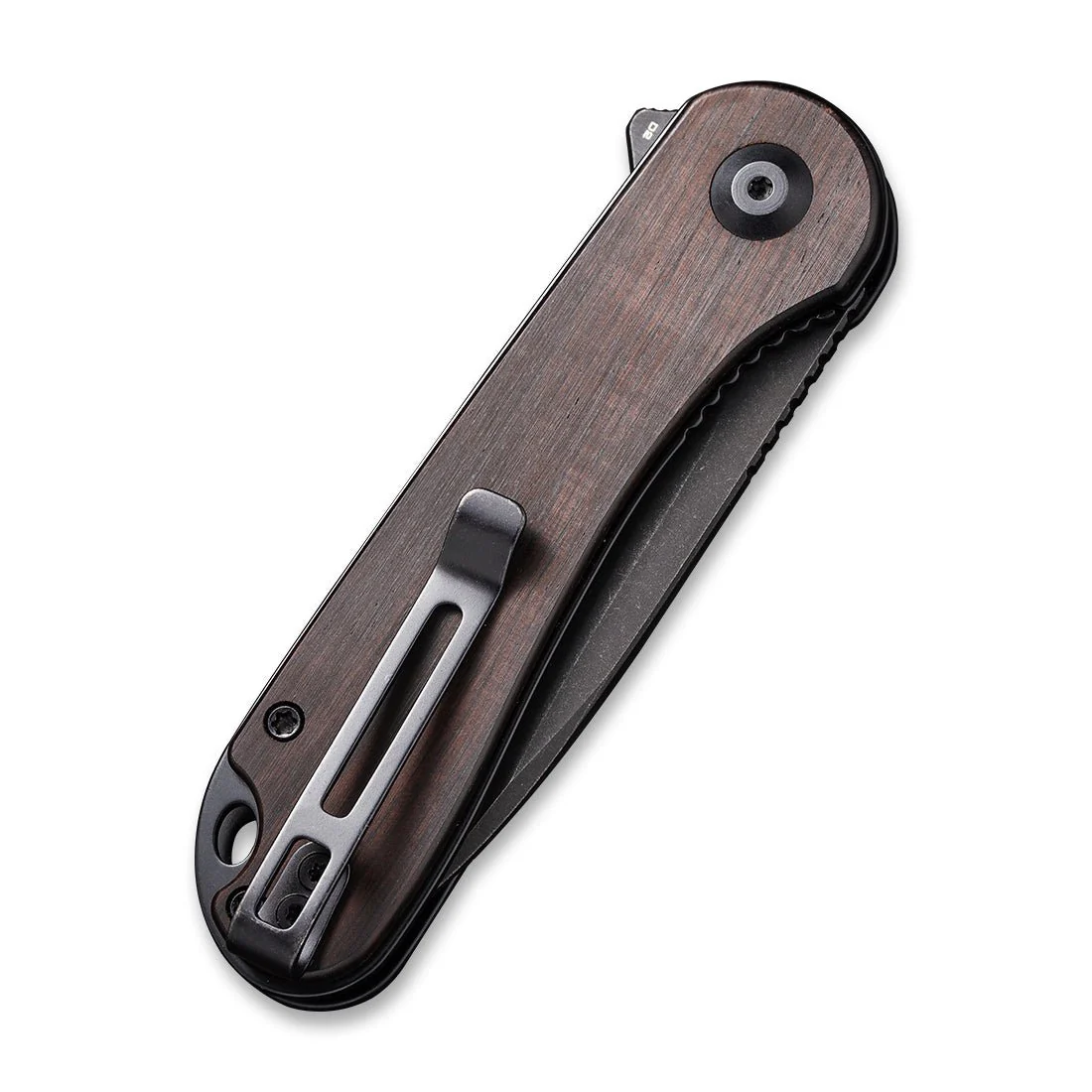 CIVIVI Elementum Flipper Knife Wood Handle (2.96" D2 Blade) C907W - Image 7