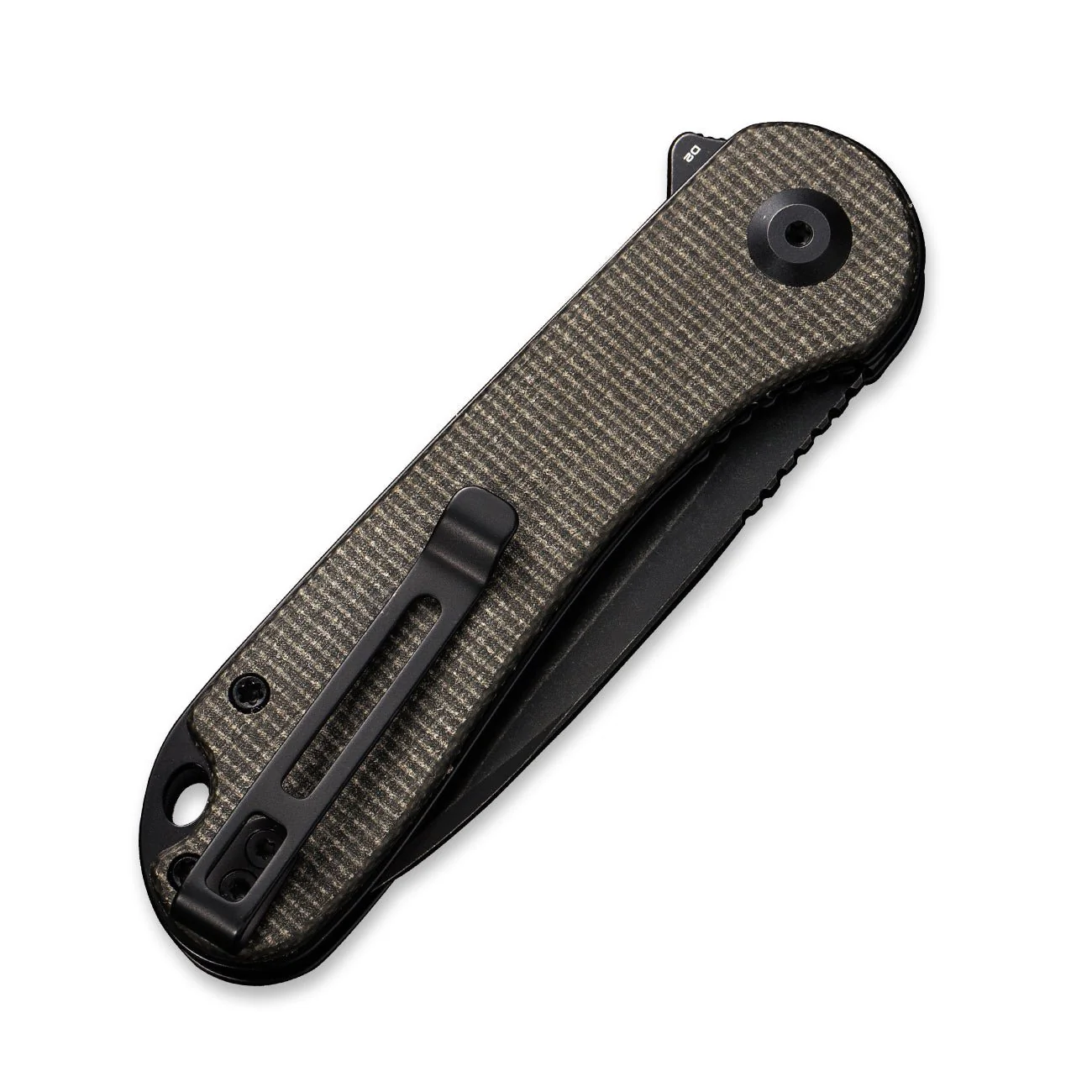 CIVIVI Elementum Flipper Knife Micarta Handle (2.96" D2 Blade) C907Z - Image 6