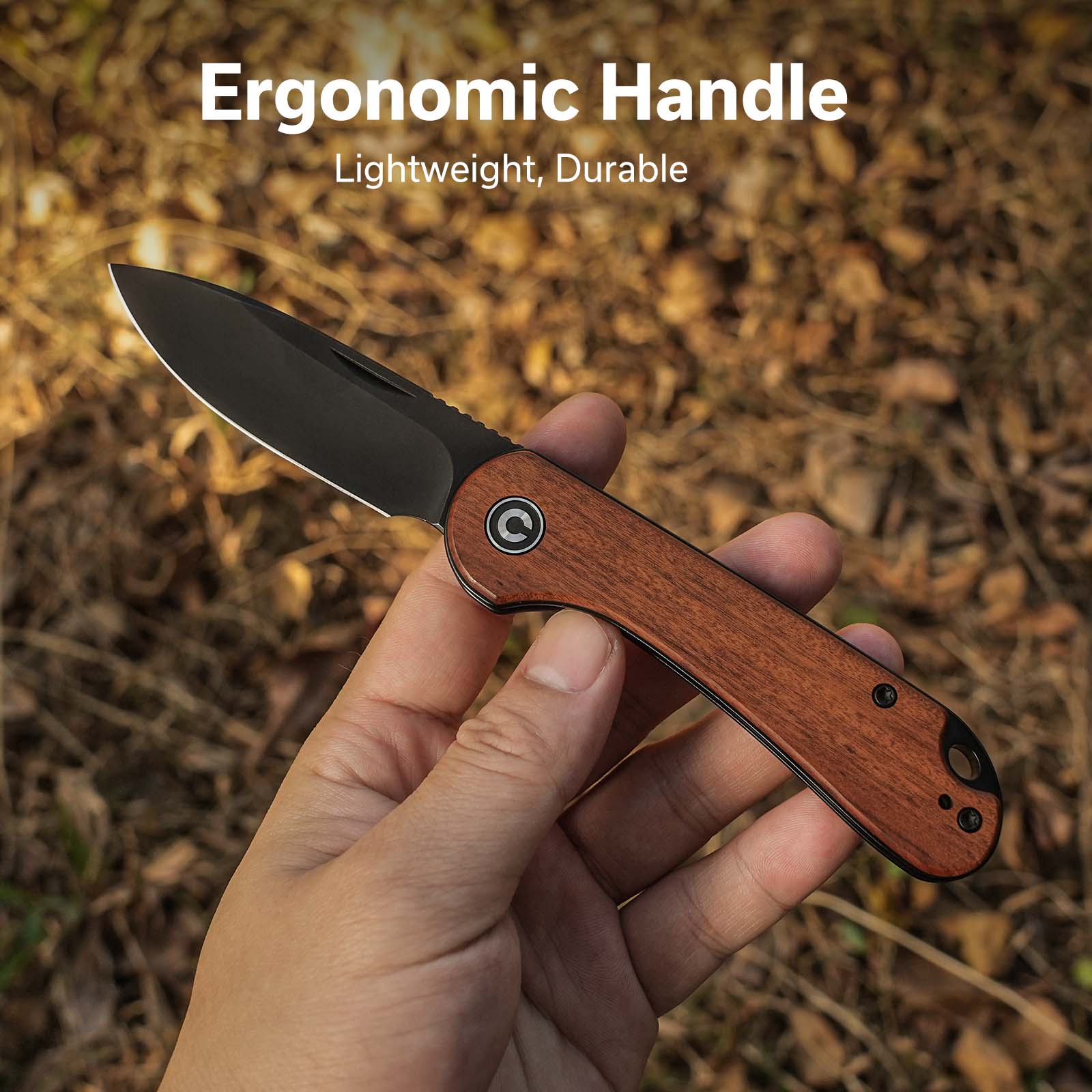 CIVIVI Elementum Slip Joint Knife Wood Handle (2.96" 14C28N Blade) C18062AJ-3 - Image 3