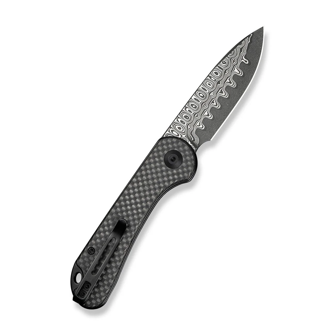 CIVIVI Elementum Slip Joint Knife Carbon Fiber Handle (2.96" Damascus Blade) C18062AJ-DS1 - Image 8