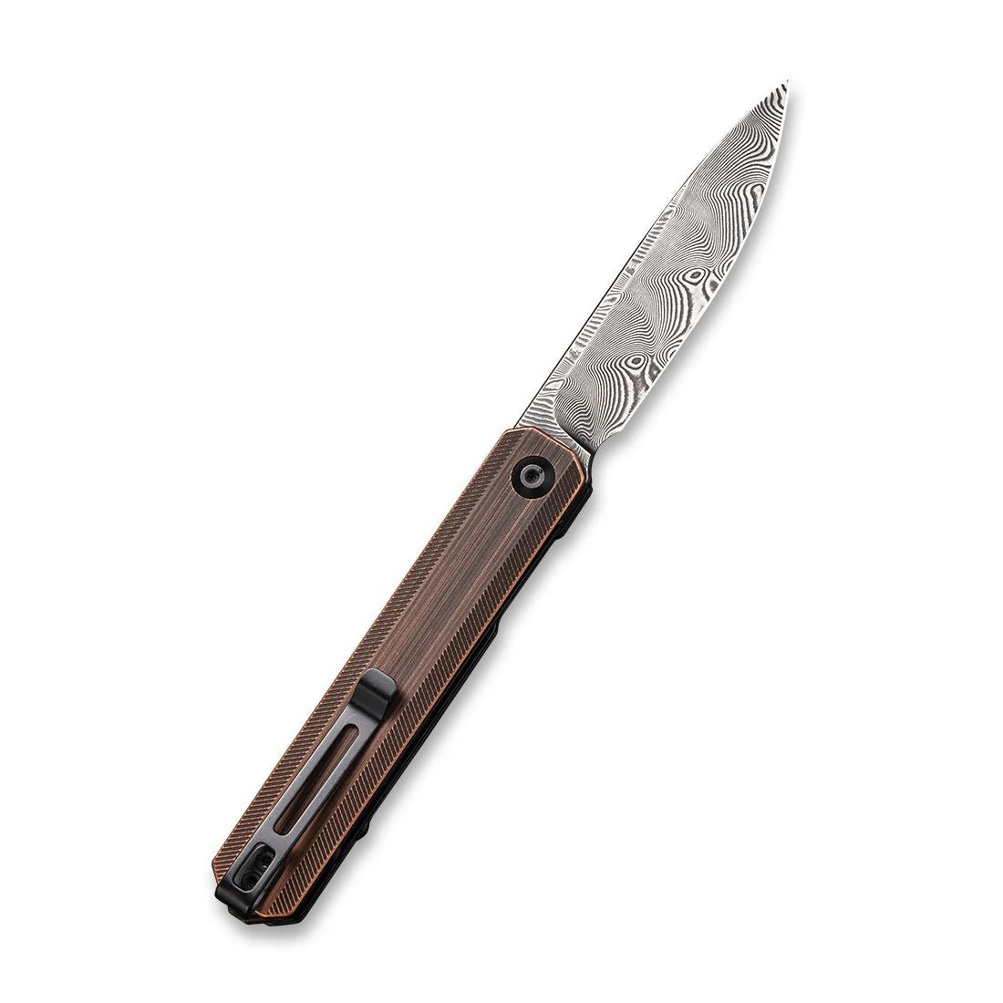CIVIVI Exarch Front Flipper Knife Copper Handle (3.22" Damascus Blade) C2003DS-2 - Image 2