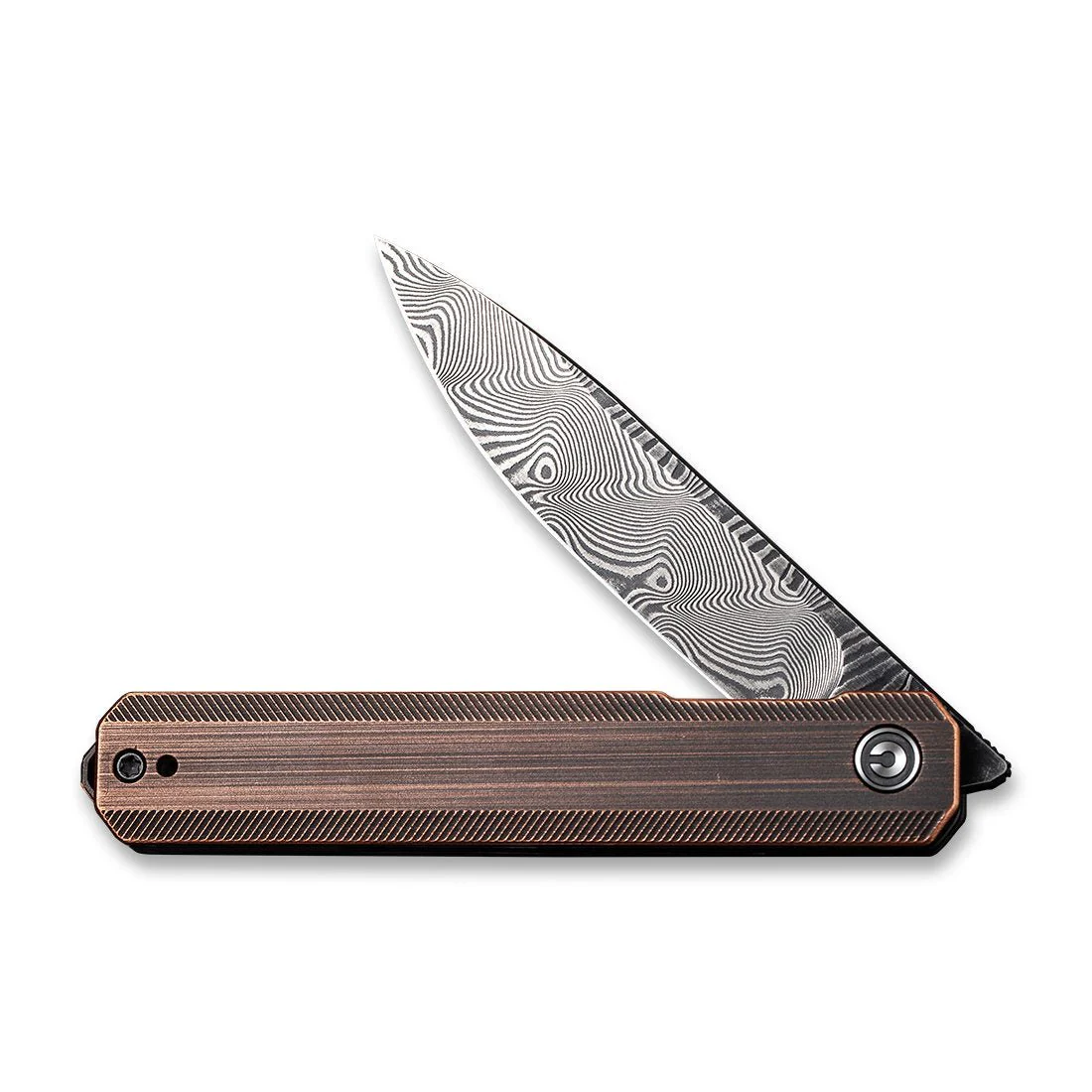 CIVIVI Exarch Front Flipper Knife Copper Handle (3.22" Damascus Blade) C2003DS-2 - Image 4
