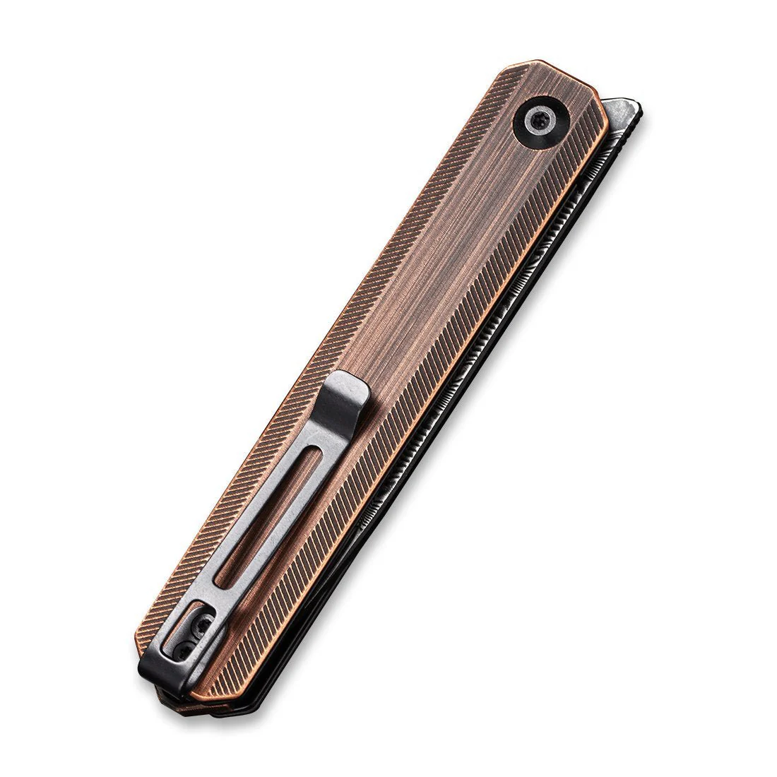 CIVIVI Exarch Front Flipper Knife Copper Handle (3.22" Damascus Blade) C2003DS-2 - Image 6