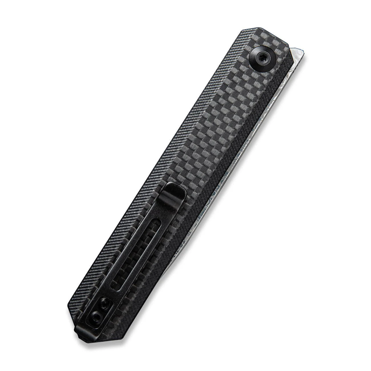 CIVIVI Exarch Front Flipper Knife Carbon Fiber & G10 Handle (3.22" Damascus Blade) C2003DS-1 - Image 6