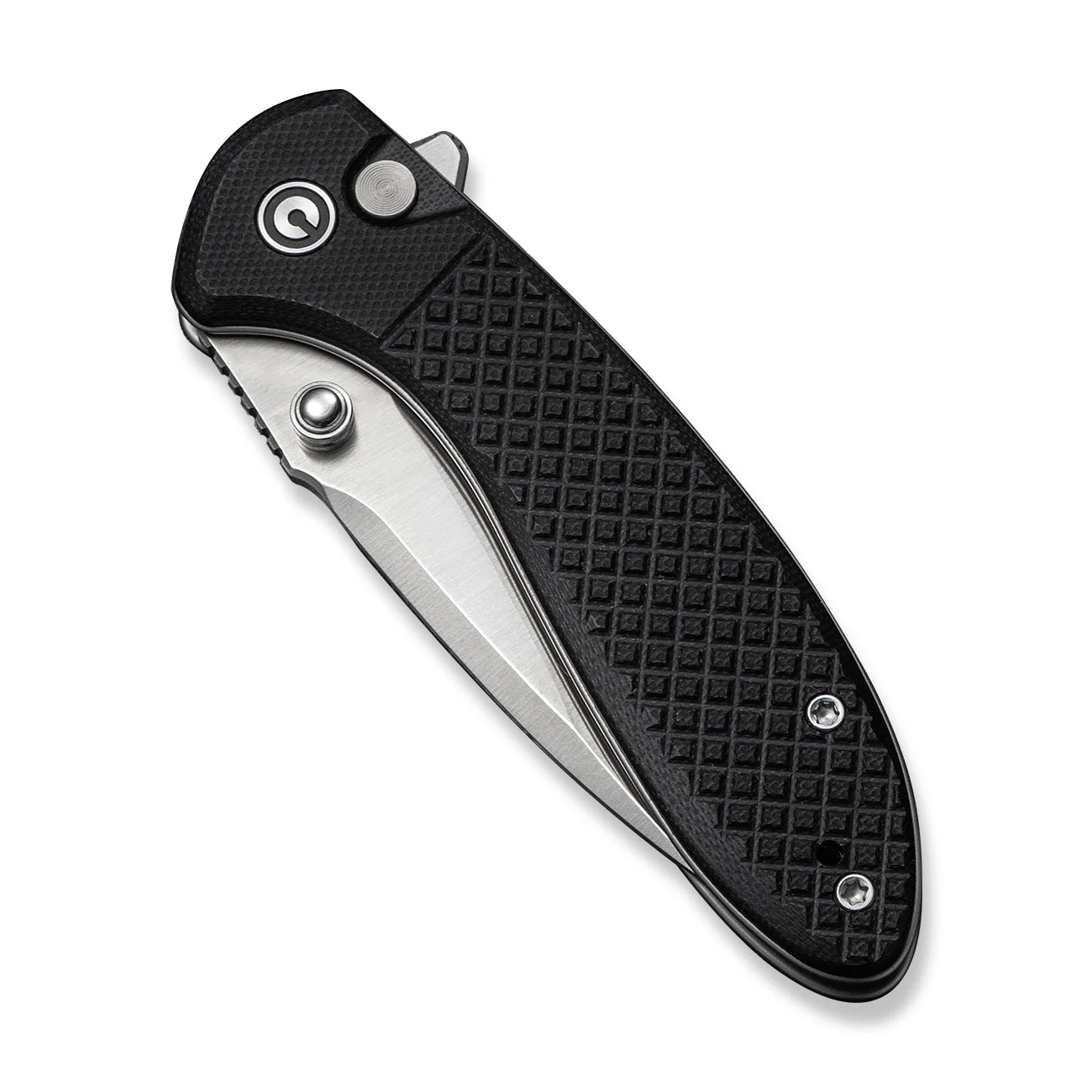 CIVIVI Faeger Flipper & Thumb Stud & Button Lock Knife Milled Black G10 Handle (2.98" Satin Finished 14C28N Blade) C24031-1 - Image 12