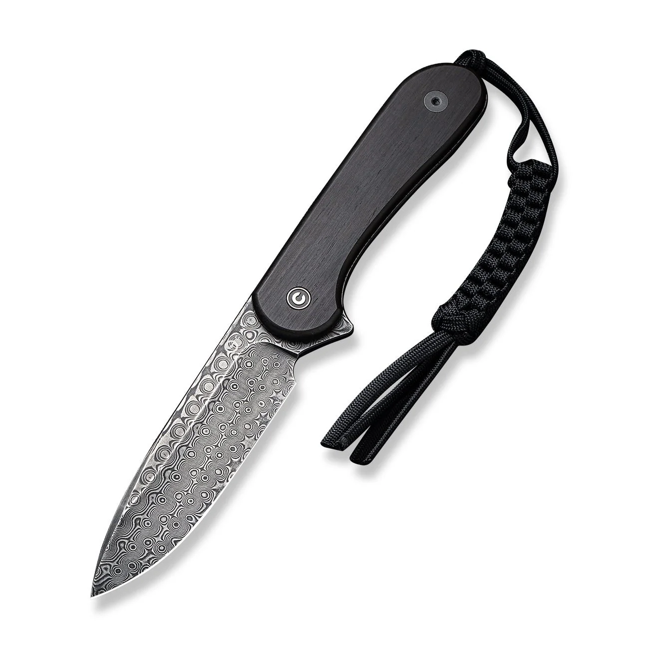 CIVIVI Fixed Blade Elementum Tactical Knife Wood Handle (3.98" Damascus Blade) C2105-DS1 - Image 4