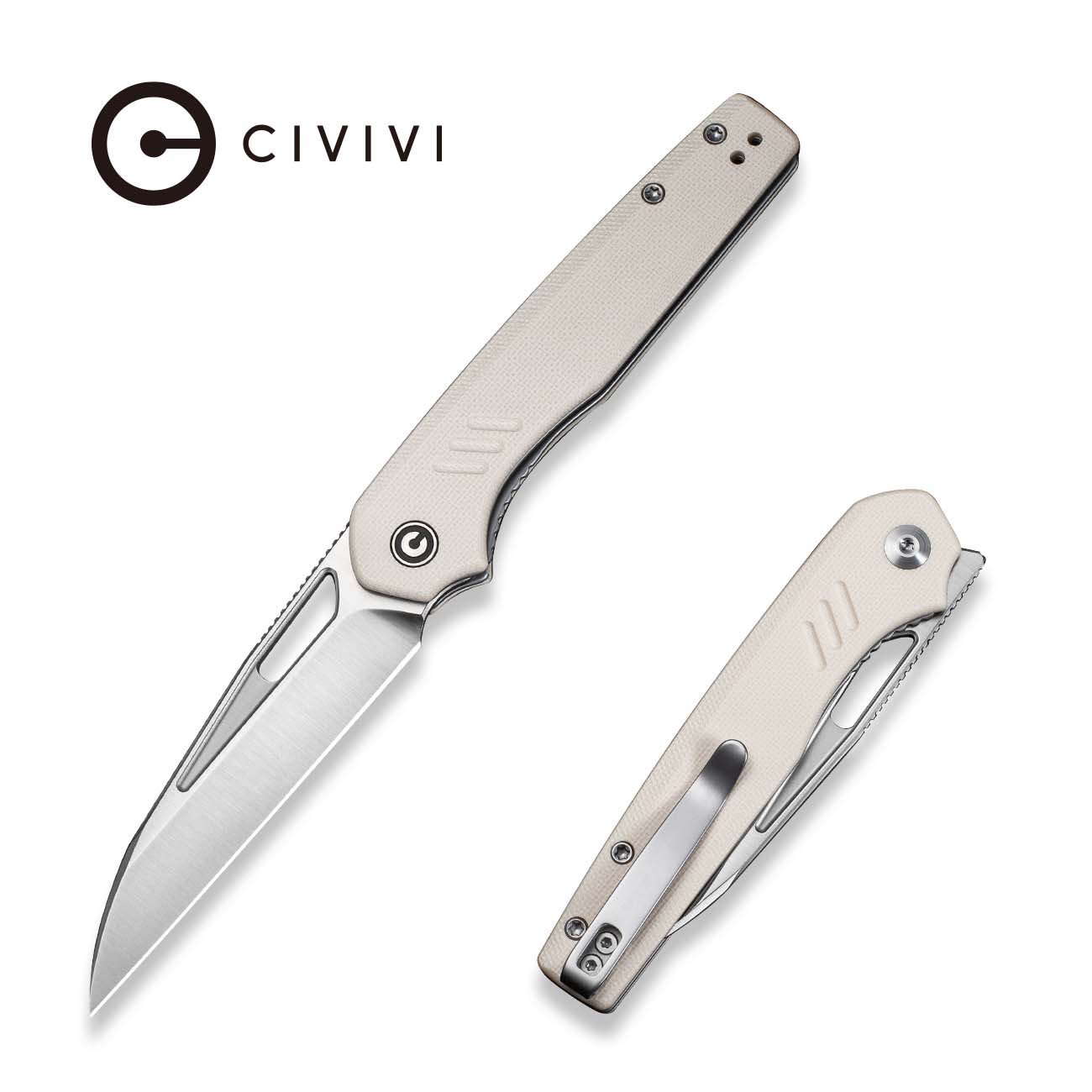 CIVIVI Guile Front Flipper & Thumb Hole Knife G10 Handle (3.25" 14C28N Blade) C24062B-3