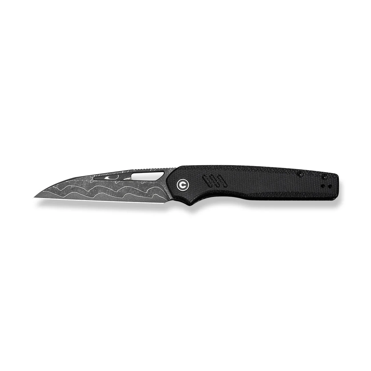 CIVIVI Guile Front Flipper & Thumb Hole Knife Micarta Handle (3.25" Damascus Blade) C24062B-DS1 - Image 10
