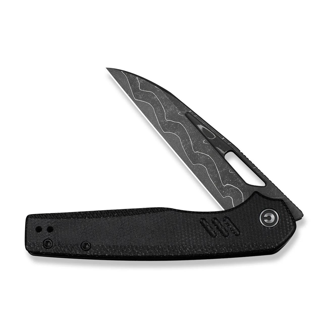 CIVIVI Guile Front Flipper & Thumb Hole Knife Micarta Handle (3.25" Damascus Blade) C24062B-DS1 - Image 11