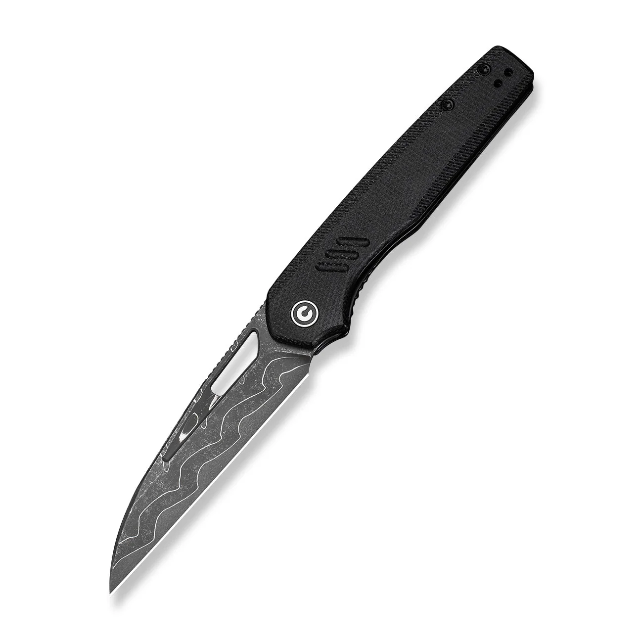 CIVIVI Guile Front Flipper & Thumb Hole Knife Micarta Handle (3.25" Damascus Blade) C24062B-DS1 - Image 9