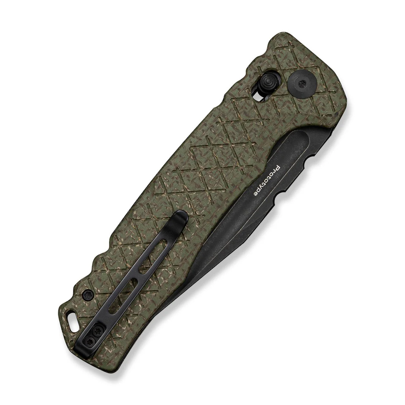 CIVIVI Hammerfist Crossbar Lock Knife Green Burlap Micarta Handle (3.98" Black Stonewashed 14C28N Blade) C25033B Sample2 - Image 4
