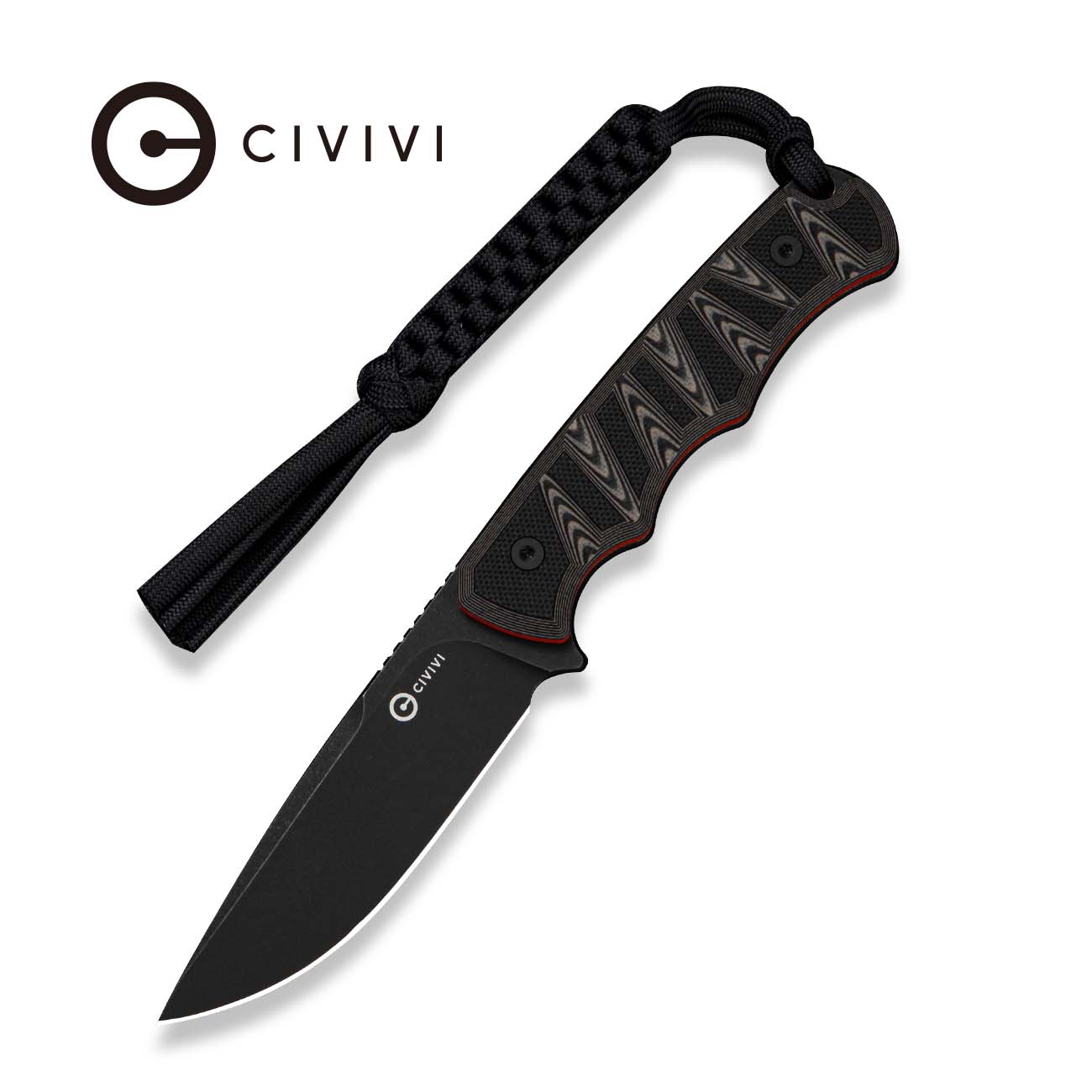 CIVIVI Haven Black & Tan & Orange G10 Handle (3.43" Black Stonewashed 14C28N Blade) C25073 Sample1