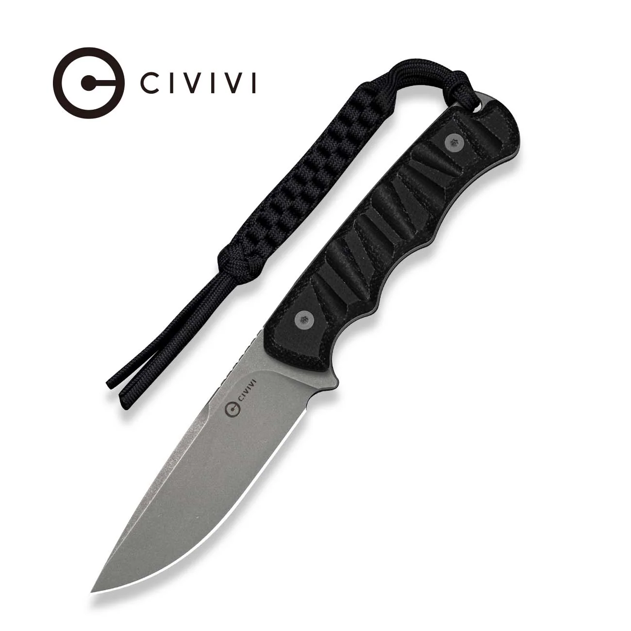 CIVIVI Haven Black Canvas Micarta Handle (3.43" Gray Stonewashed 14C28N Blade) C25073 Sample2