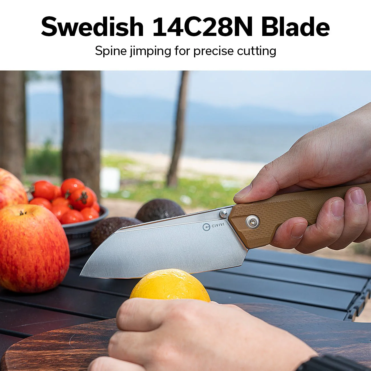 CIVIVI Hid Thumb Stud Knife G10 Handle (4.14" 14C28N Blade) C23008-3 - Image 2