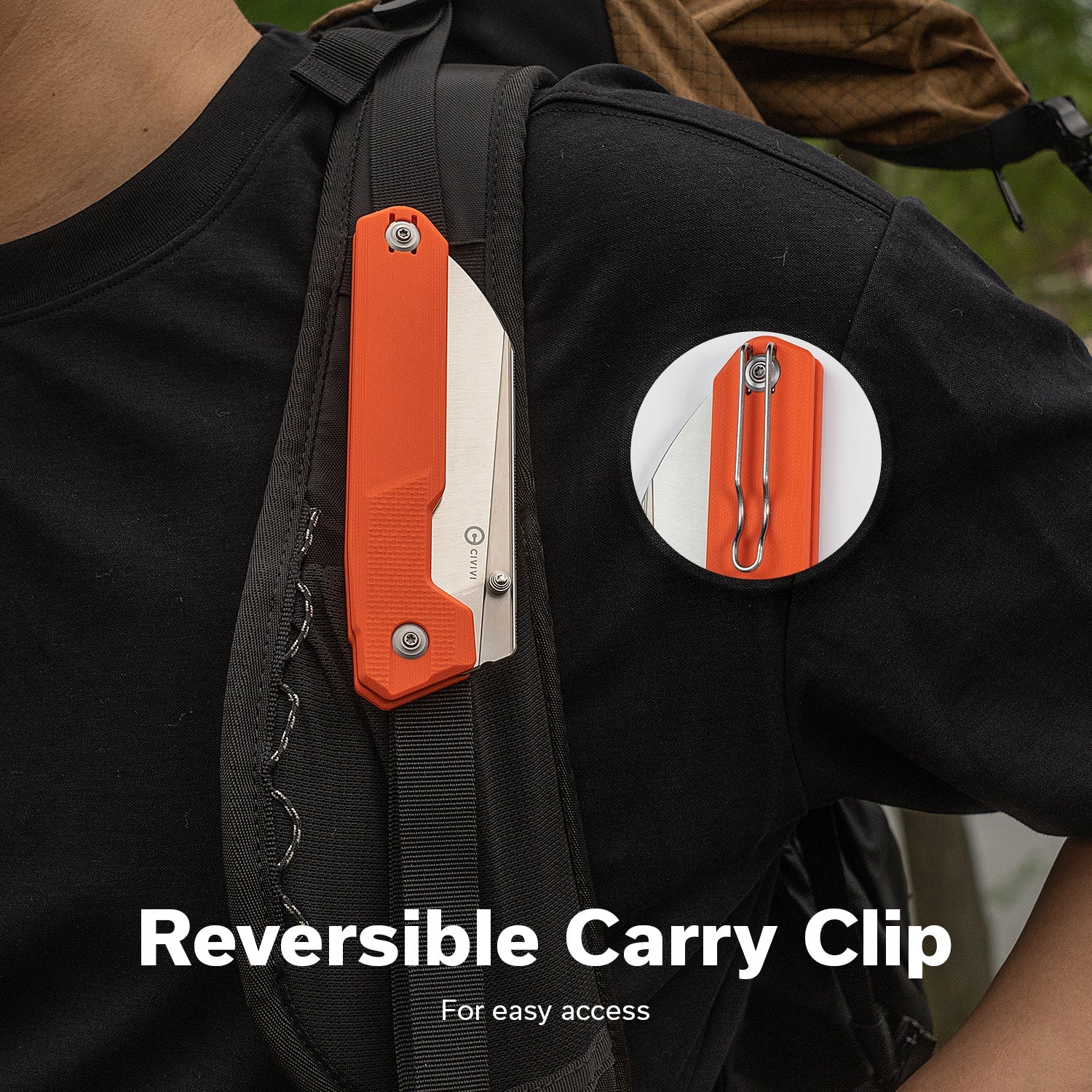 CIVIVI Hid Thumb Stud Knife G10 Handle (4.14" 14C28N Blade) C23008-4 - Image 4