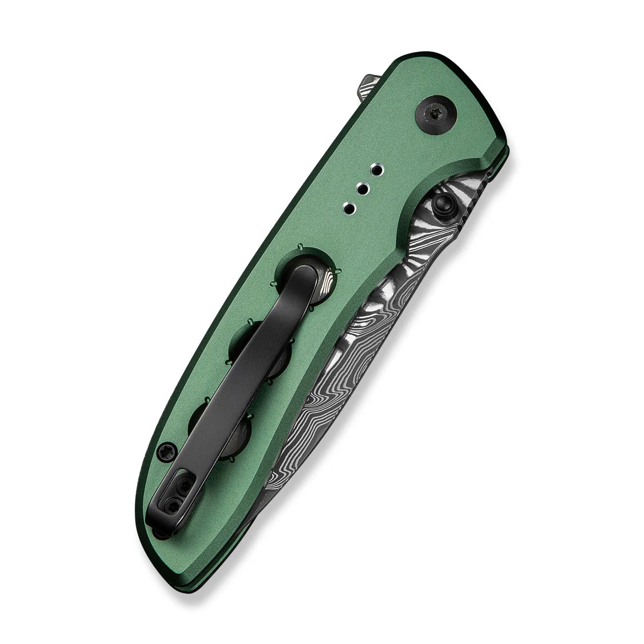 CIVIVI Hyperpulse Flipper & Thumb Stud & Button Lock Knife Aluminum Handle (3.5" Damascus Blade) C23087A-DS1 - Image 12